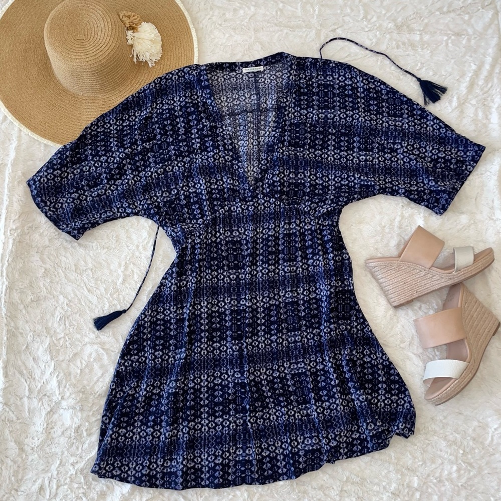 Blue and white earthbound dress